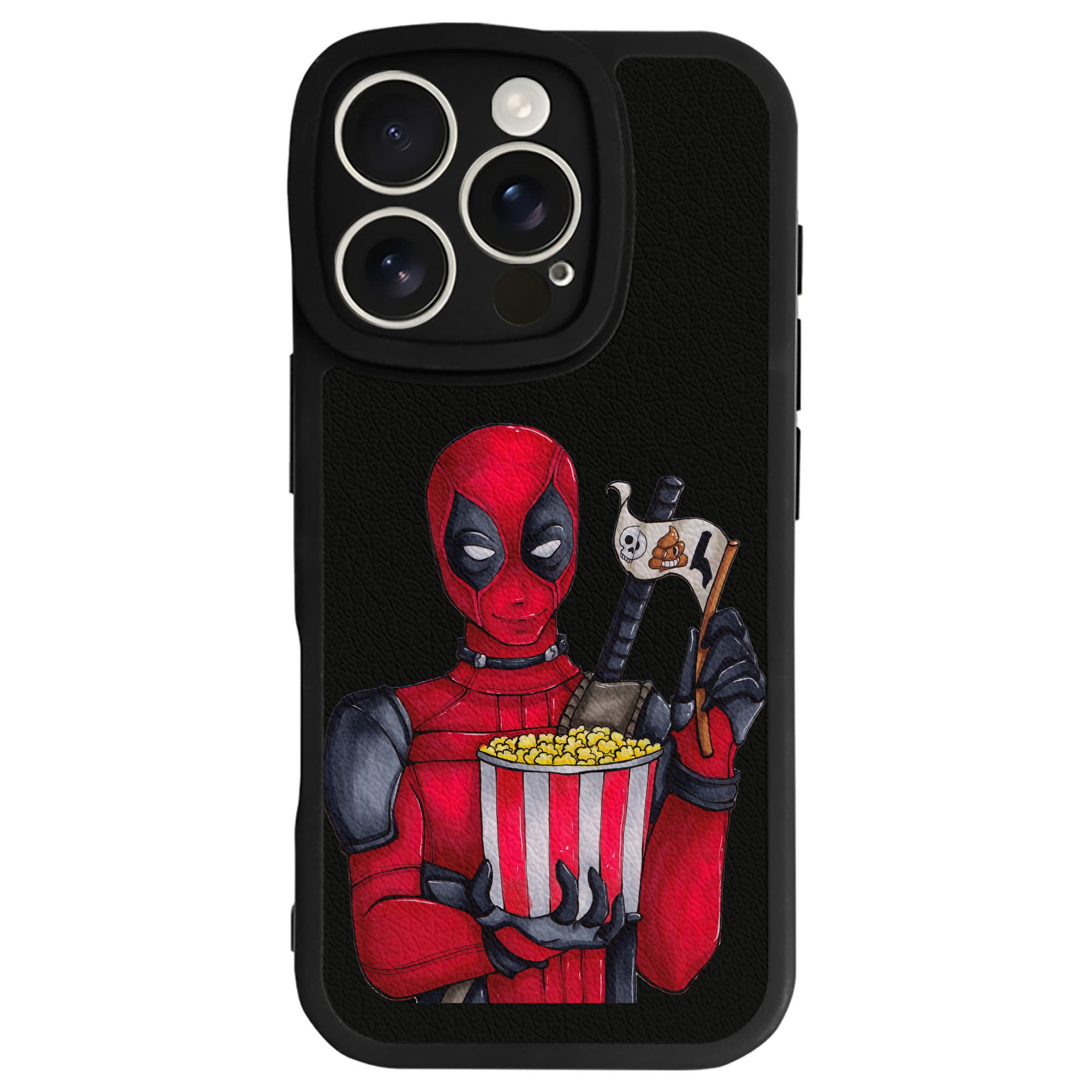 （画像用） Deadpool デッドプール 【iPhone 16シリーズ対応】シリコンスマホケース（レザー調） 材質：シリコン
